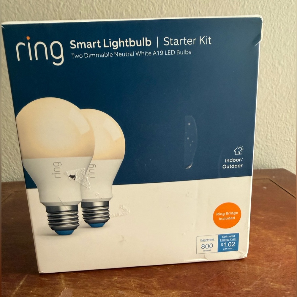 Ring Smart LED Light Bulb Starter Kit 2-Pk